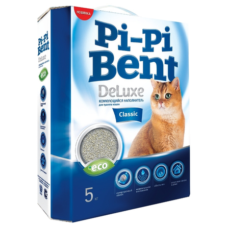Pi-Pi Bent DeLuxe Classic Наполнитель глиняный комкующийся, без добавок – интернет-магазин Ле’Муррр