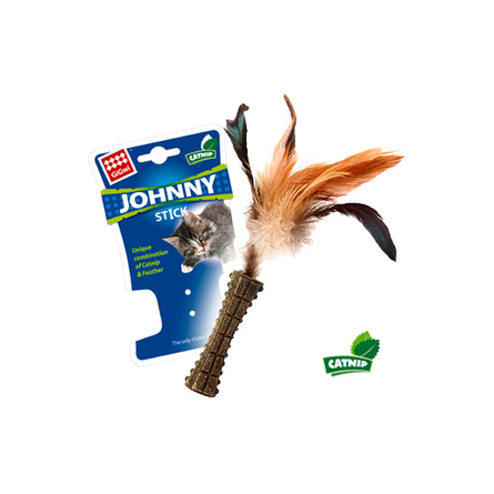 GiGwi Johnny Stick Игрушка для кошек, с натуральным пером и кошачьей мятой – интернет-магазин Ле’Муррр